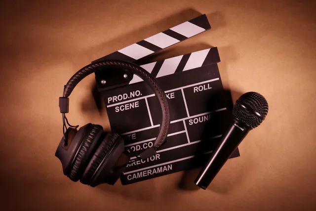 microphone, headphones, film, podcast, recording, audio, studio, hollywood, podcast, podcast, podcast, podcast, podcast. Host-read ads versus produced podcast spots